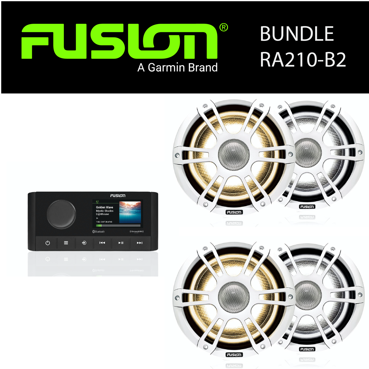 Fusion Marine Audio - MS-RA210 Stereo & Speaker Bundles