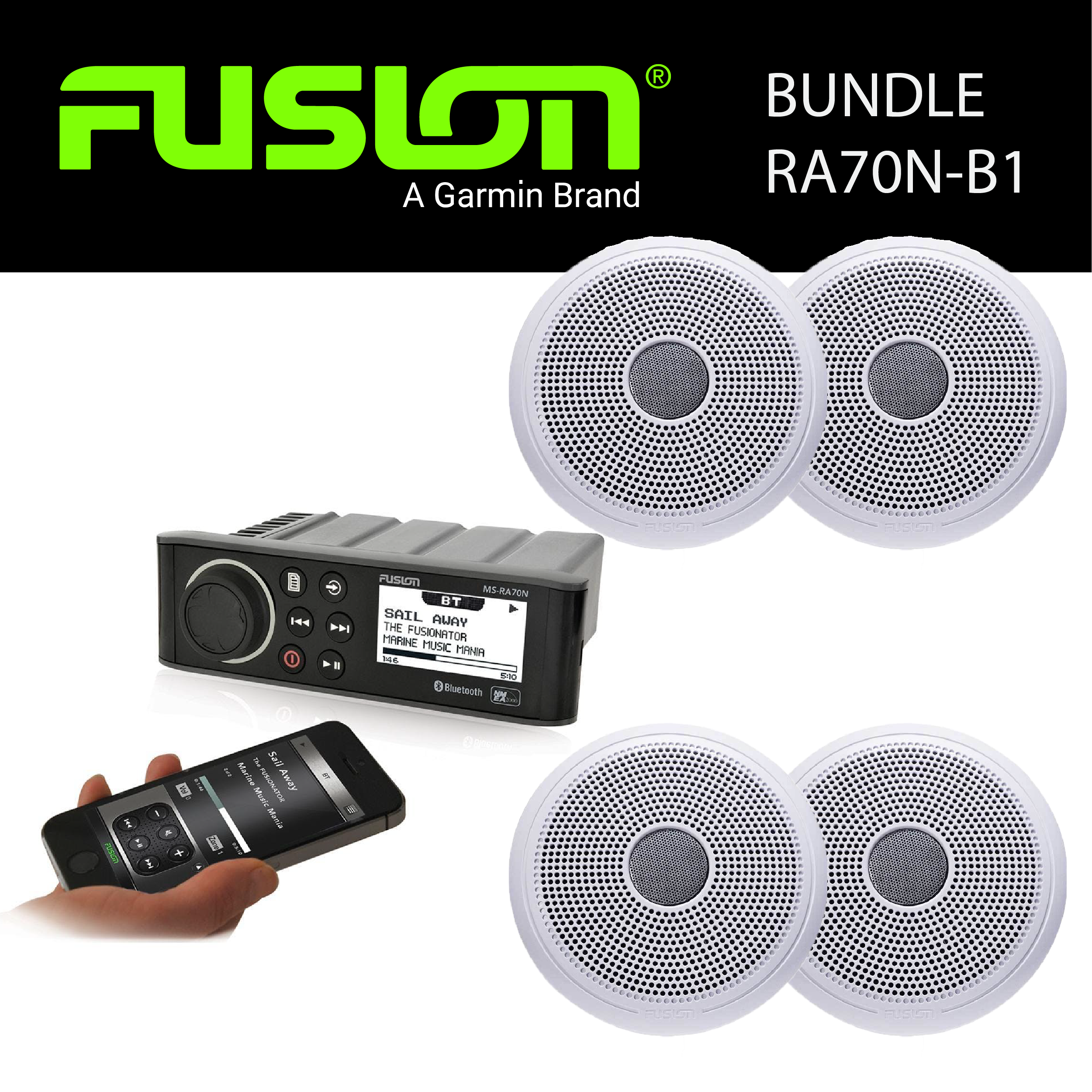 Fusion Marine Audio MSRA70N Stereo & Speaker Bundles OBMG Online