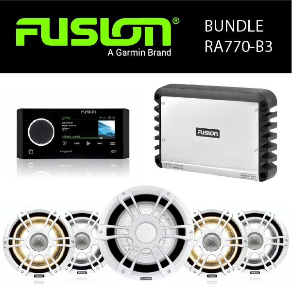 Fusion RA210KSPG Marine Stereo & XS Sports Speaker Bundle