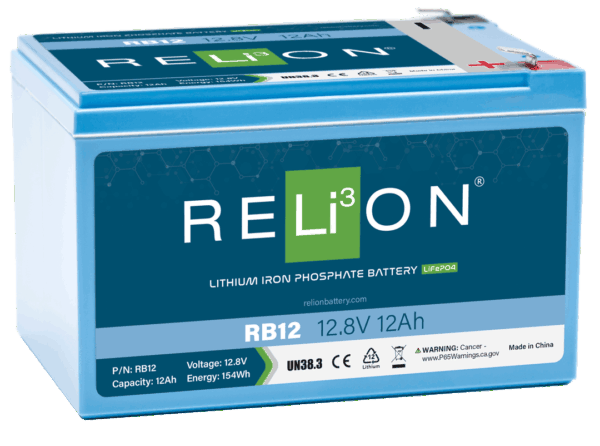 RELiON - RB12 - 12V 12Ah Lithium Battery