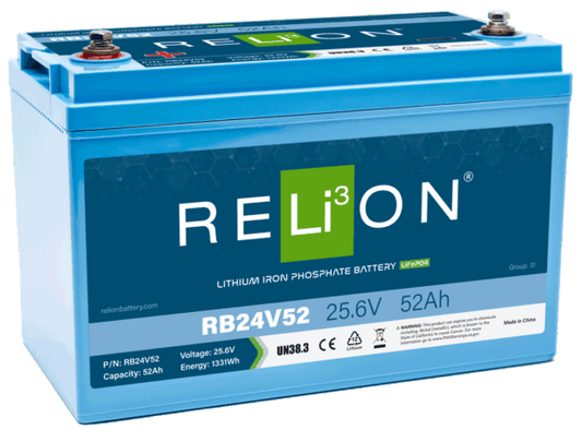 RELiON - RB24V52 - 24V 52Ah LiFePO4 Battery