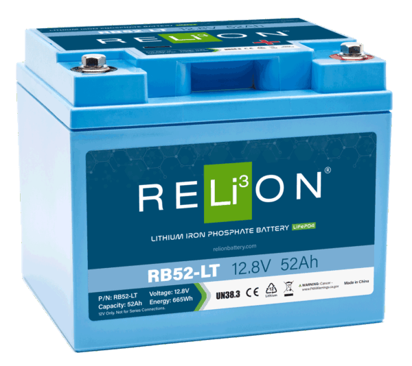 RELiON - RB52-LT - 12V 52Ah Lithium Deep Cycle Battery