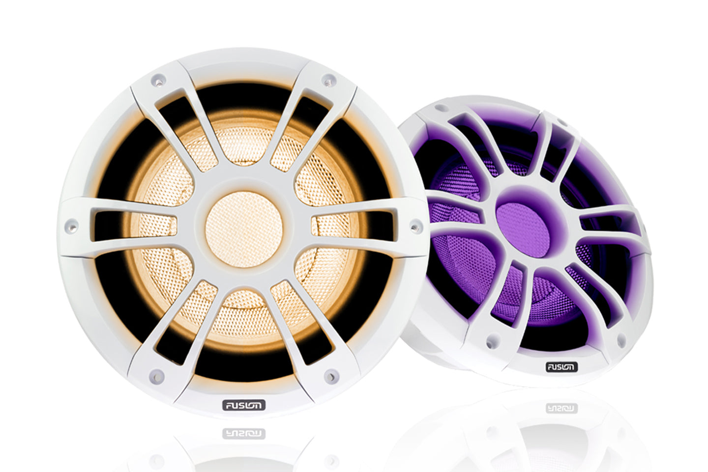 Fusion - SG-SL102SPW / 010-02435-10 - 10" 600 Watt Sports White Marine Subwoofer with CRGBW