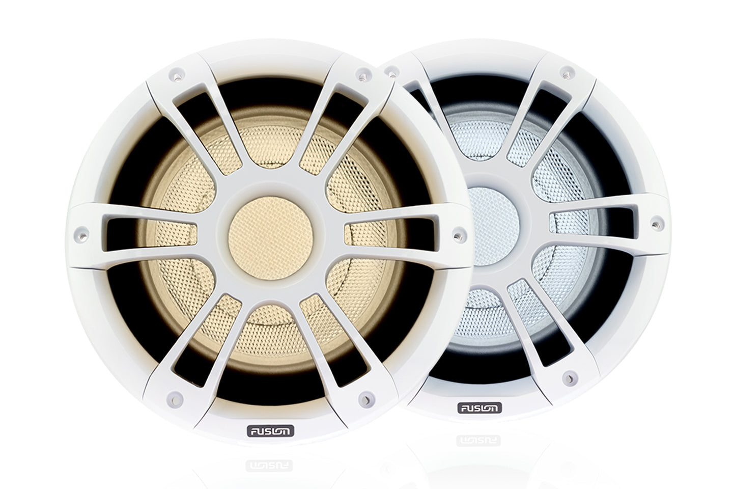 Fusion - SG-SL102SPW / 010-02435-10 - 10" 600 Watt Sports White Marine Subwoofer with CRGBW