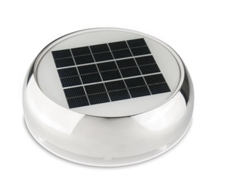 Marinco - N20804S - Day/Night Solar Vent, 4" Stainless Steel