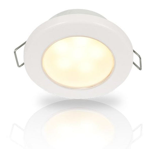 Hella Marine-2JA 958 109-617-LED DOWNLIGHT EUROLED 75 24V WARM WHITE SPRING MOUNT - WHITE PLASTIC RIM BULK